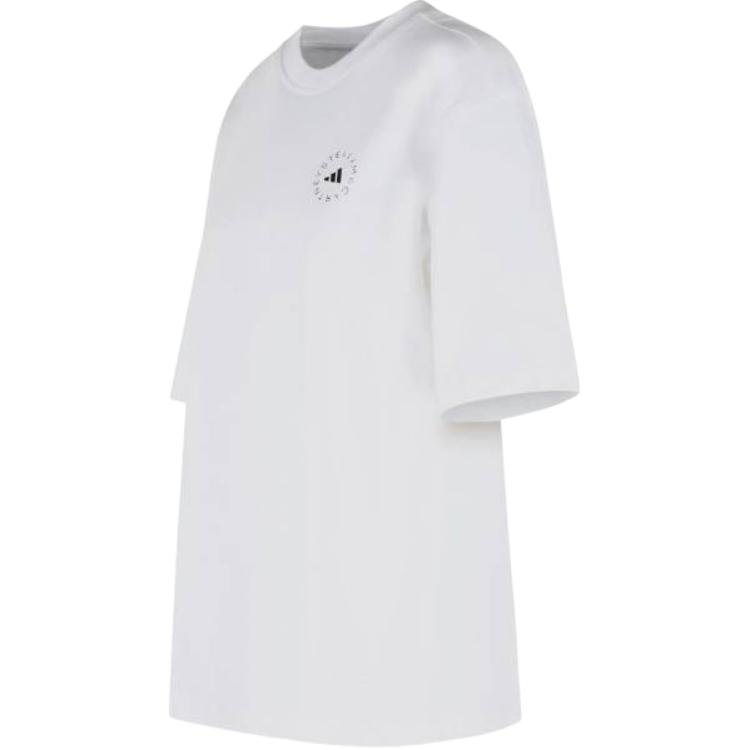 adidas Мужская футболка Stella McCartney с принтом логотипа, свободный крой, короткий рукав, топ JZ0697