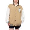 FILA FUSION Baseball Jackets Unisex Maple Leaf Brown Baseball Collar Moderate T11U432701FDK