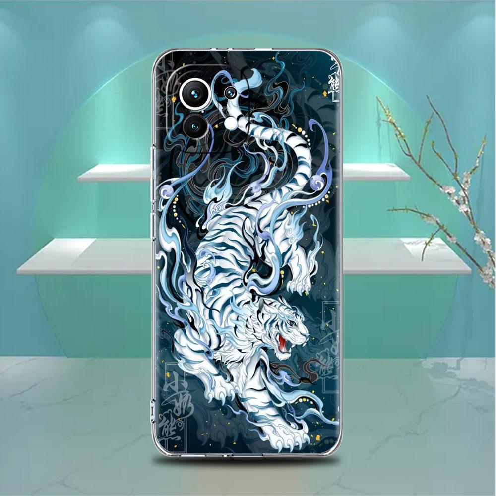 Прозрачный чехол для Xiaomi Mi Poco X3 NFC M3 Pro F3 F1 11 Lite 12 Note 10 11T 9T, прозрачный чехол для телефона с изображением дракона