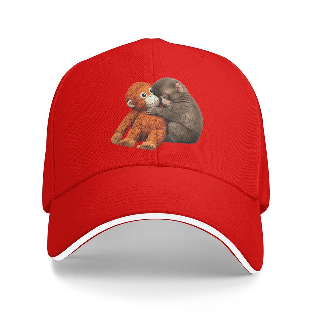 Summer Cute Baby Monkey Punch Baseball Cap Outdoor Gym Casual Design Sun Trucker Hat Couple Women High Quality Snapback Cap