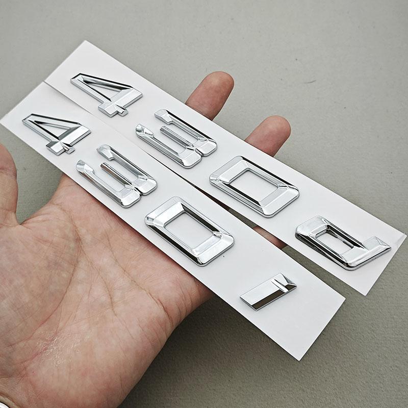 3D ABS Car Letters Logo 430i 430d Badge Sticker Emblem Decals For BMW 4 Series 430i 430d G22 G26 G23 Tail Marking Accessories