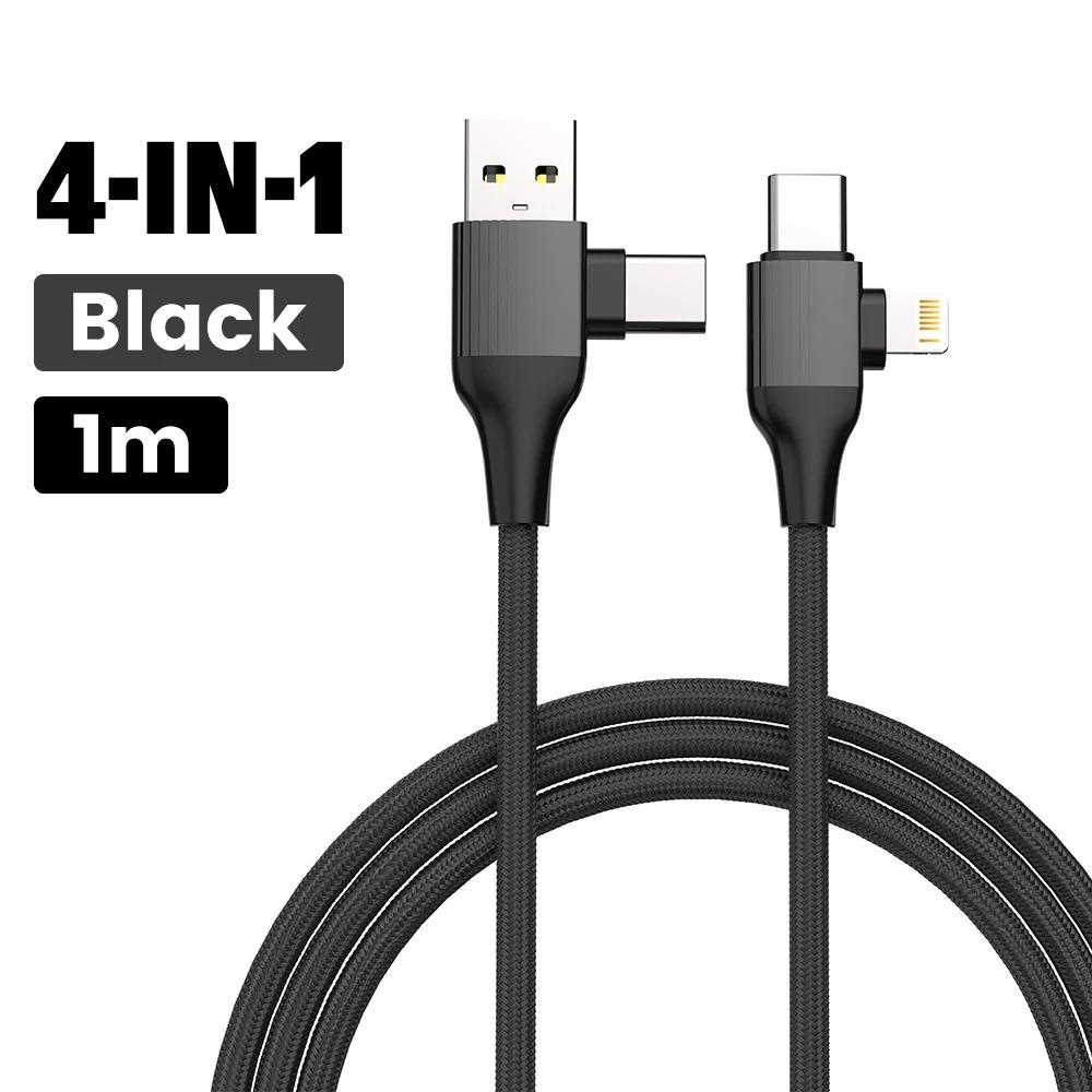 5-в-1 USB C кабель для зарядки Type C провод для зарядки 4 в 1 Usb Type C кабель PD 65 Вт 27 Вт быстрая зарядка для iPhone Samsung Xiaomi
