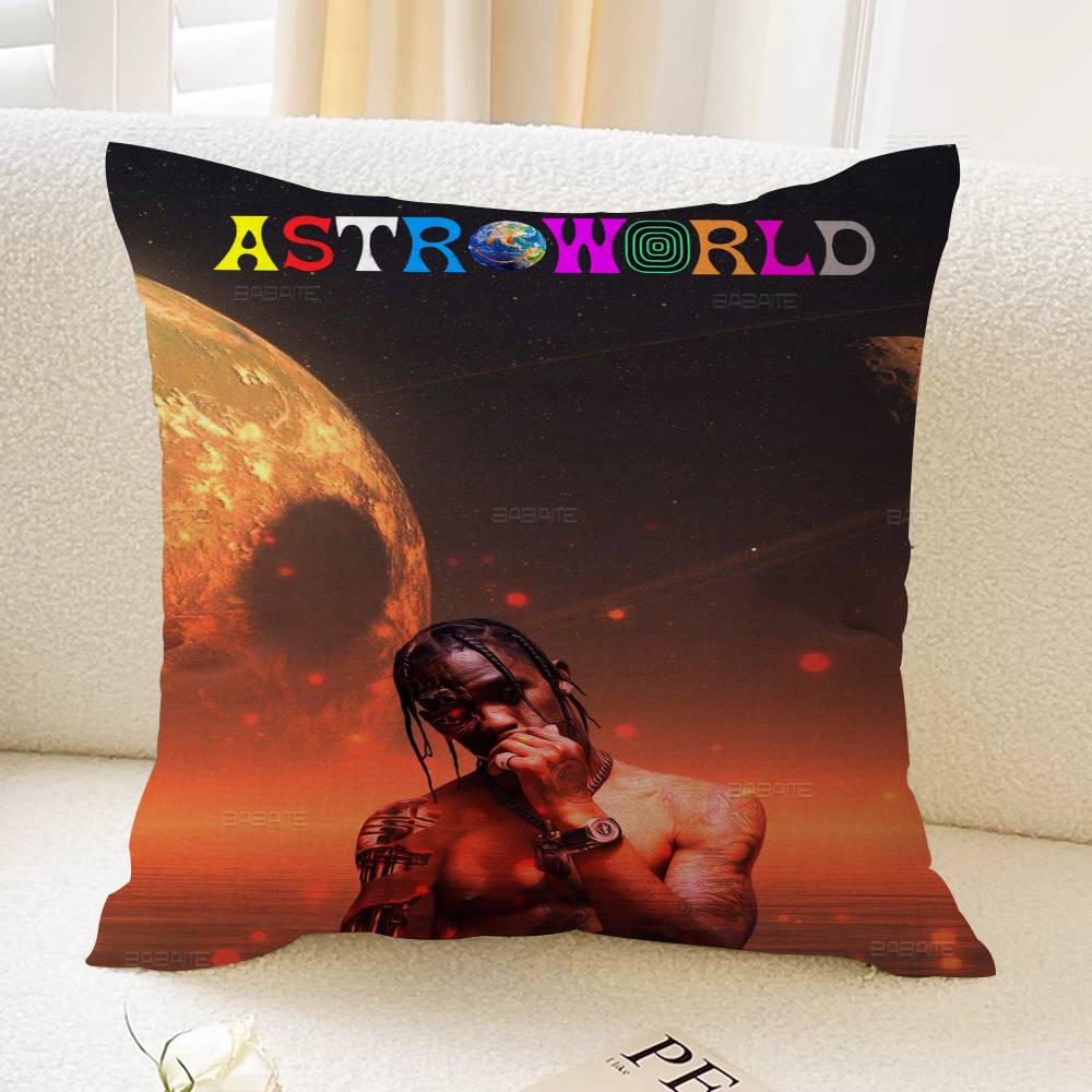 Трэвис Скотт Astroworld 45*45см Наволочка Декоративная Наволочка для Подушки Домашняя Наволочка для Подушки на Диван
