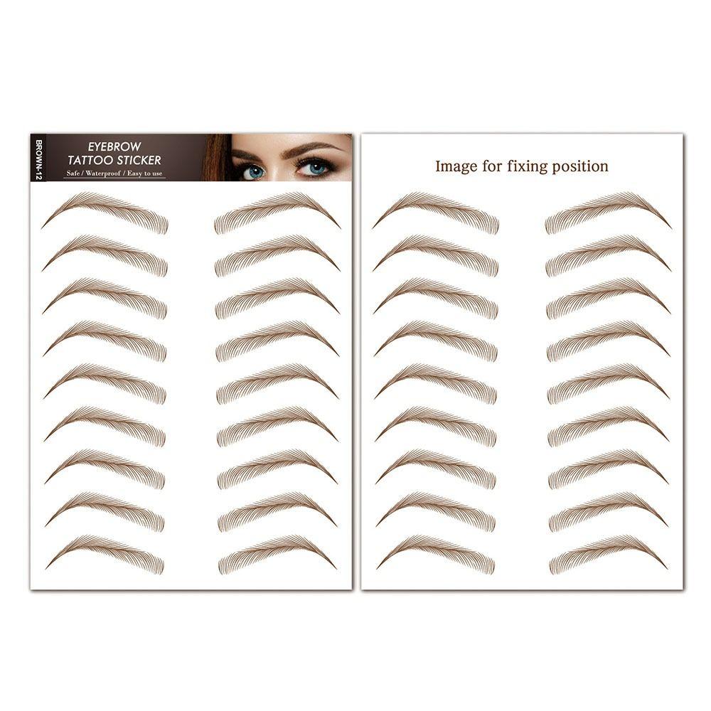 Косметические 6D татуировки для бровей Наклейки Моделирование бровей Наклейки для бровей Переводные картинки для воды