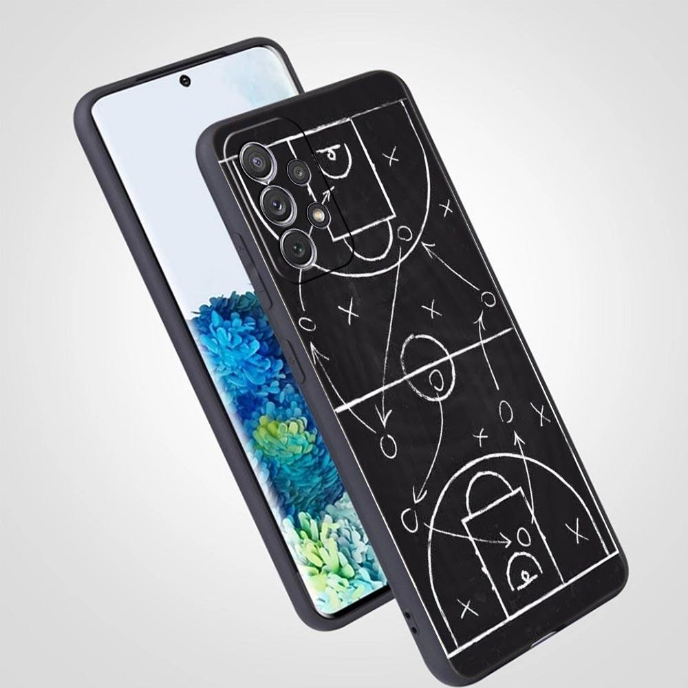 Футбольная Баскетбольная Тактическая Доска Чехол для Телефона для Samsung Galaxy A55 A35 A15 A14 A13 A25 A54 A51 A71 A72 A73 A32 A41 5G Мягкий ТПУ