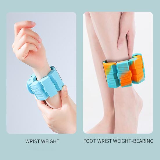 2Pcs Wrist Weights Set Adjustable Design Waterproof Easy To Clean Silicone Workout Weights Bracelets for Men Women