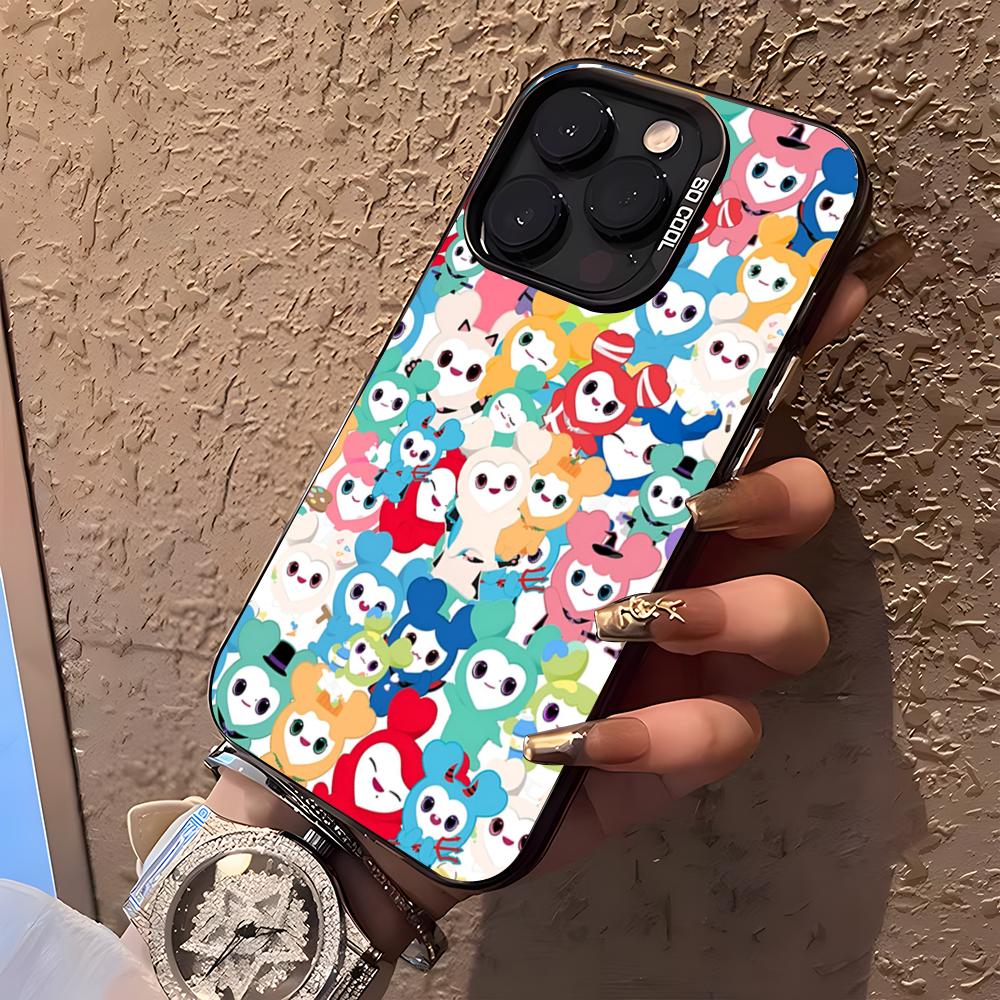 Laburi Twice-Lovelys Phone Case For IPhone17 Air 16 15 14 Plus 13 12 11 Pro XS Max Silver Black Bumper Case