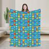 Pink Characters Sesames Streets Cartoon Warm Blanket  Picnic Plush Throw Blanket Fashion Flannel Bedspread Sofa Bed Cover