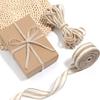 New White Edge Jute Rope Linen DIY Burlap Ribbon Natural Color Linen Webbing Gift Packing