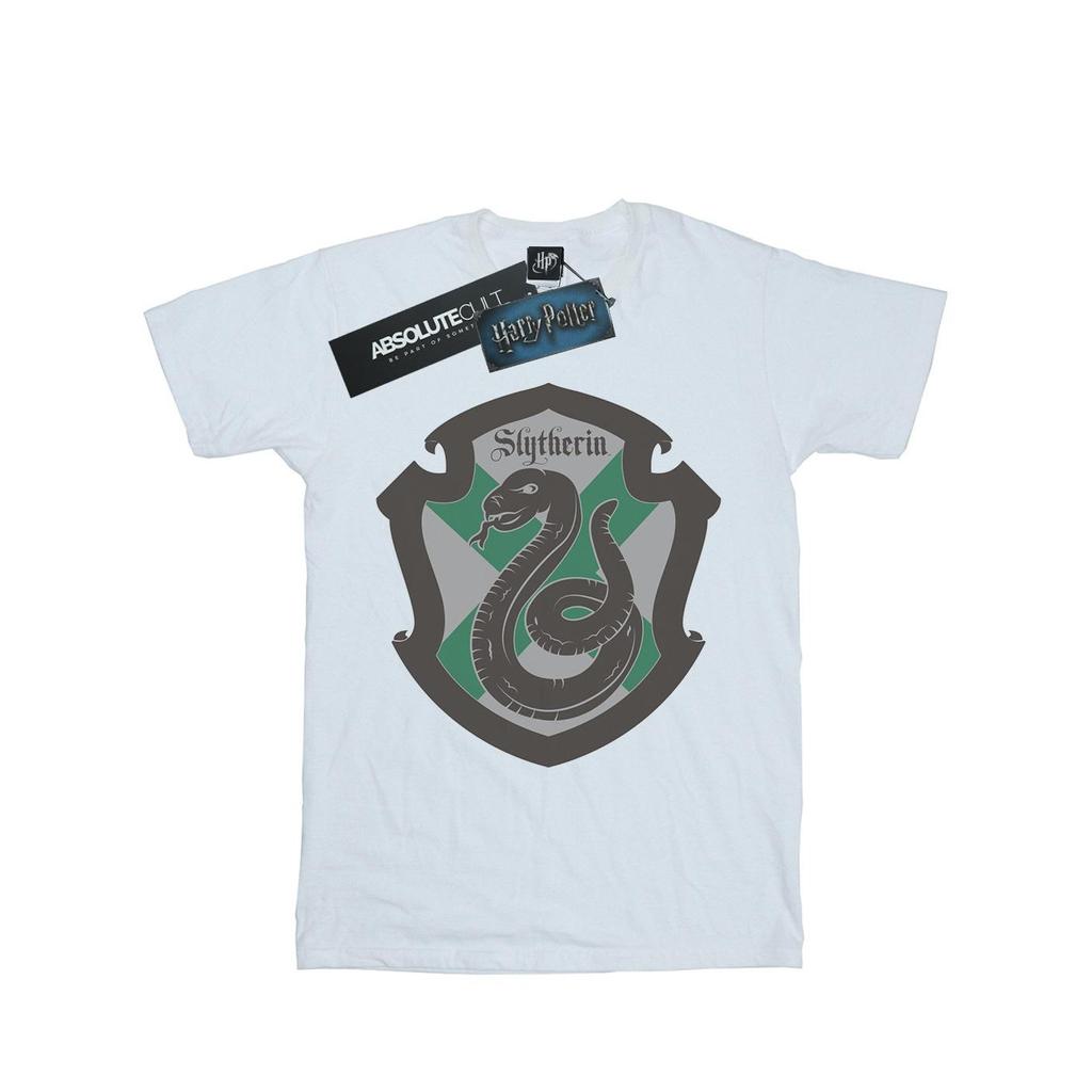 Harry Potter Mens Slytherin Crest Flat T-Shirt