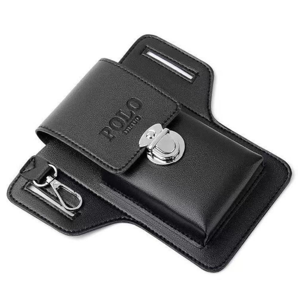 Однотонная поясная сумка для телефона из искусственной кожи, спортивная сумка для отдыха на открытом воздухе, портативная винтажная кожаная сумка