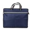 Portable Waterproof Oxford Cloth File Bag Zippered Business Meeting Document Organizer (Blue)