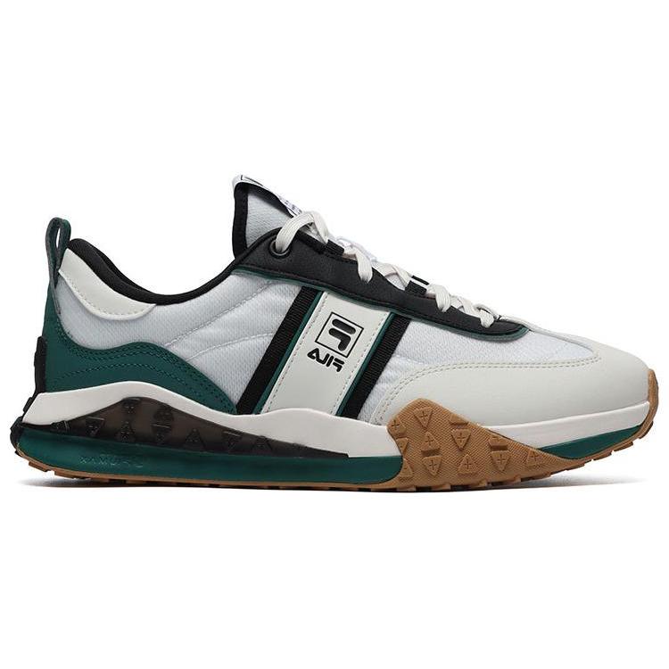 Fila Текстиль с принтом под кирпич, кожаные низкие повседневные туфли мужские Белые Черные F12M231125FWA
