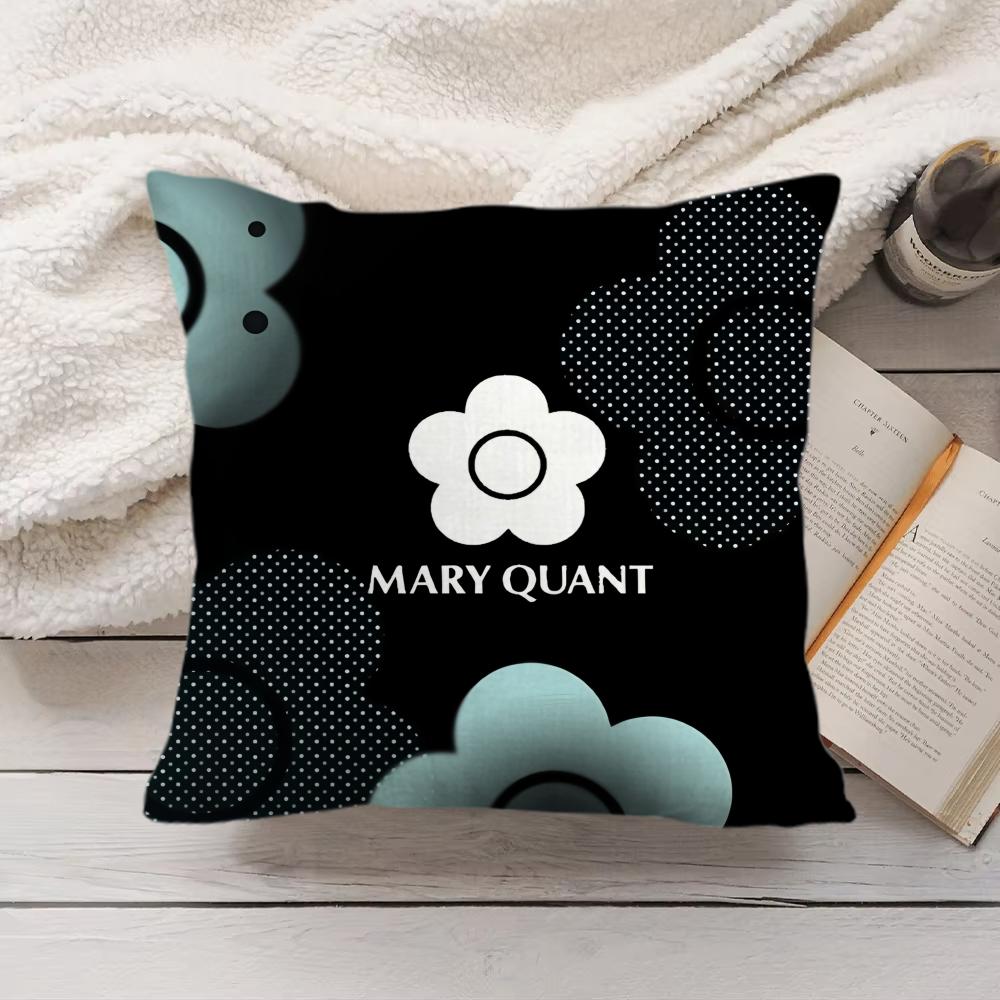 Fashion MMaryQQuant Cushion Cover Silky Short Plush Invisible Zipper Dustproof Sofa Pillow Case for Home Decor