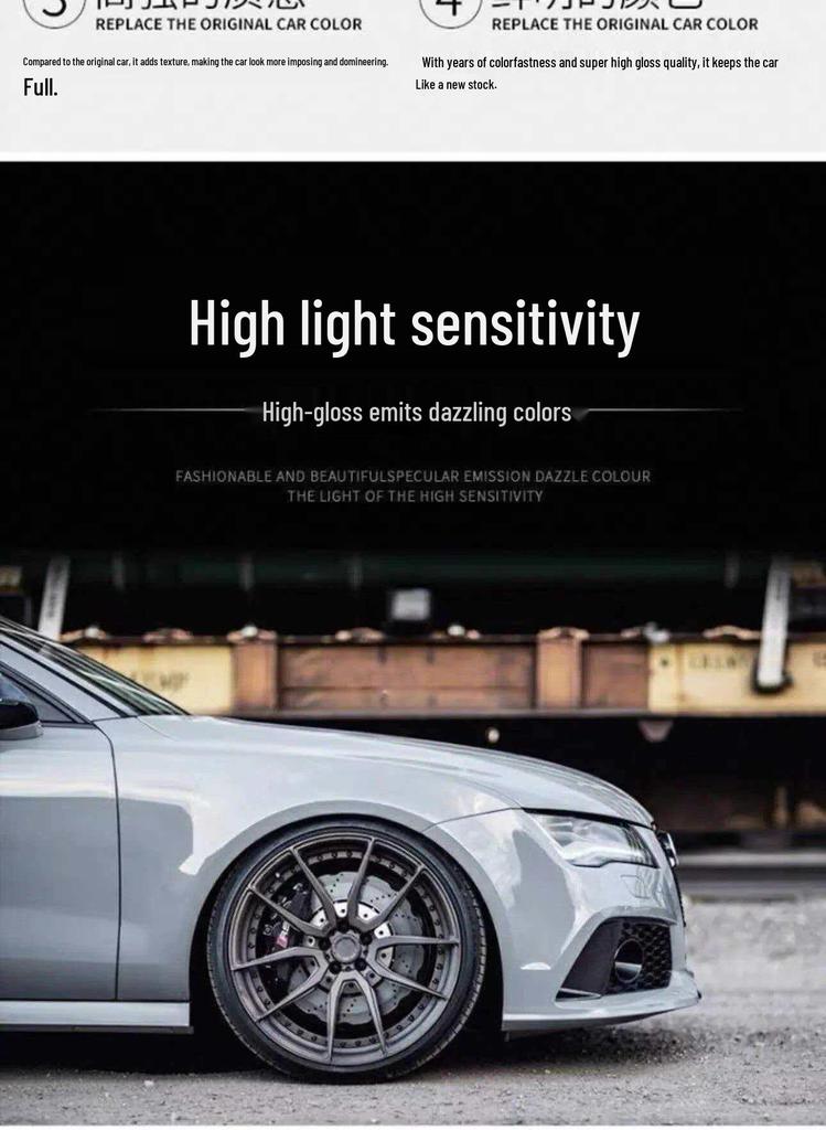 Полуночно-фиолетовая высокоглянцевая ПЭТ-пленка для защиты кузова автомобиля