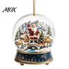 Christmas Gift for Friends Crystal Ball Style Pendant with Hanging Rope, 2D Flat Acrylic Ornaments Ornament Holiday Tree Decoration And Festive Party