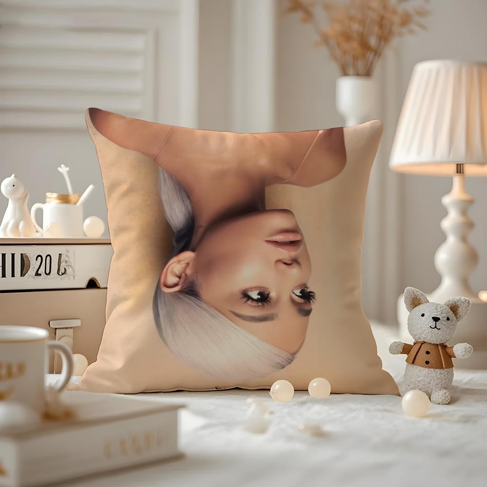 A-A-Ariana Grande Album Cushion Cover Pattern Printed Pillowcase For Living Room Sofa Cushion Cover & Bedroom Decor