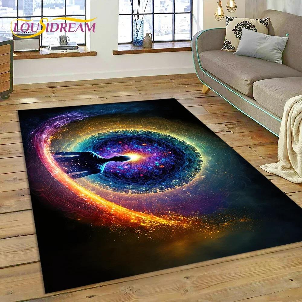 3D ковер для йоги, медитации, Радуги, 7 чакр, ковер для спальни, гостиной, домашний диван, украшение, детская игра, большой декор, напольный коврик