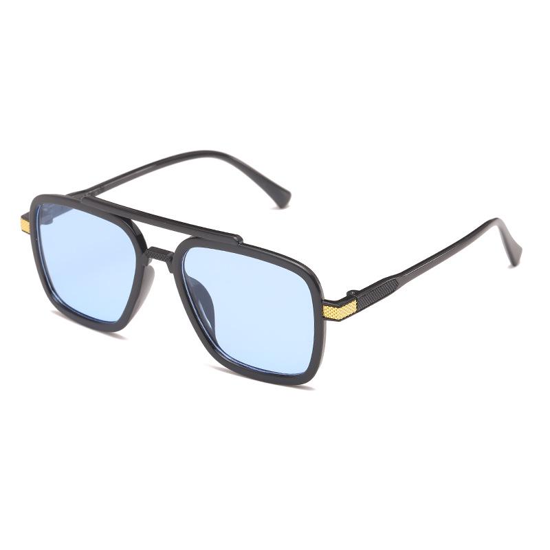 2023 Marvel Men's Brown Photochromic Sunglasses with Double Bridge and Myopia-Compatible Blue Light Blocking Lenses