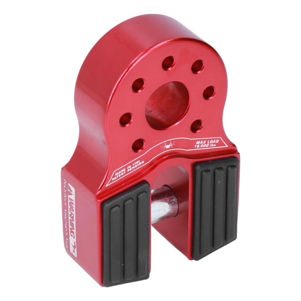 Flat Winch Shackle Mount 16000lb Loading with Rubber Side Guard Aluminium Alloy Universal for UTV