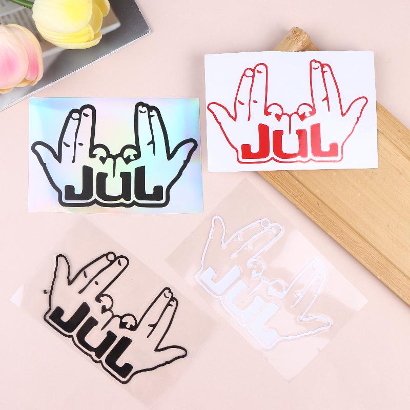 5 шт. Забавные наклейки Jul Finger на мотоцикл, водонепроницаемые, для мотоцикла, велосипеда, шлема, DIY, скутера, обтекателя, топливного бака, заднего кофра, виниловая наклейка