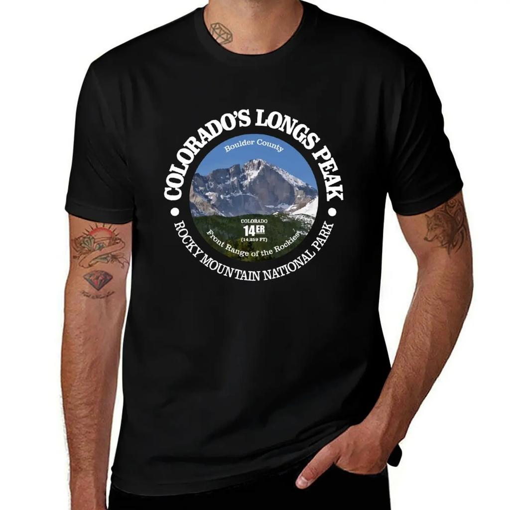 Longs Peak (P) T-Shirt vintage anime shirt new edition man t shirt mens graphic t-shirts funny