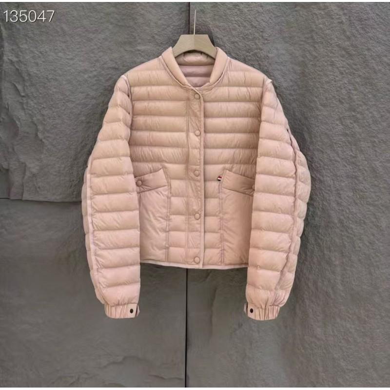 Womens Lightweight Down Jacket Short Puffer Coat With 90% White Duck Stand Collar Casual Winter Outerwear