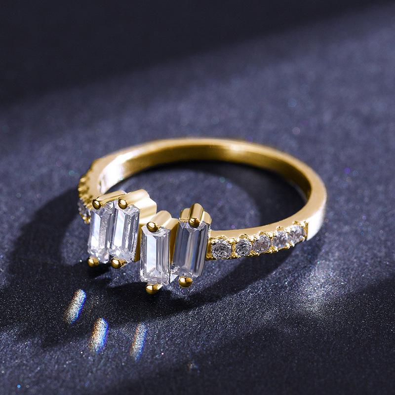 Tancise Classic стерлингового серебра 925 пробы кольцо с цирконом женские ювелирные изделия свадебное обещание вечерние подарок