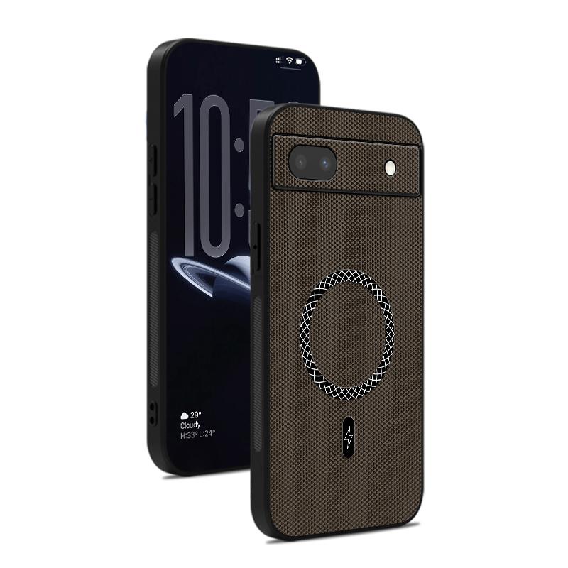 Чехол-бампер для телефона Google Pixel 6A 7A 8A 5G с 3D-текстурой кожи, беспроводной зарядкой, противоударный, магнитный