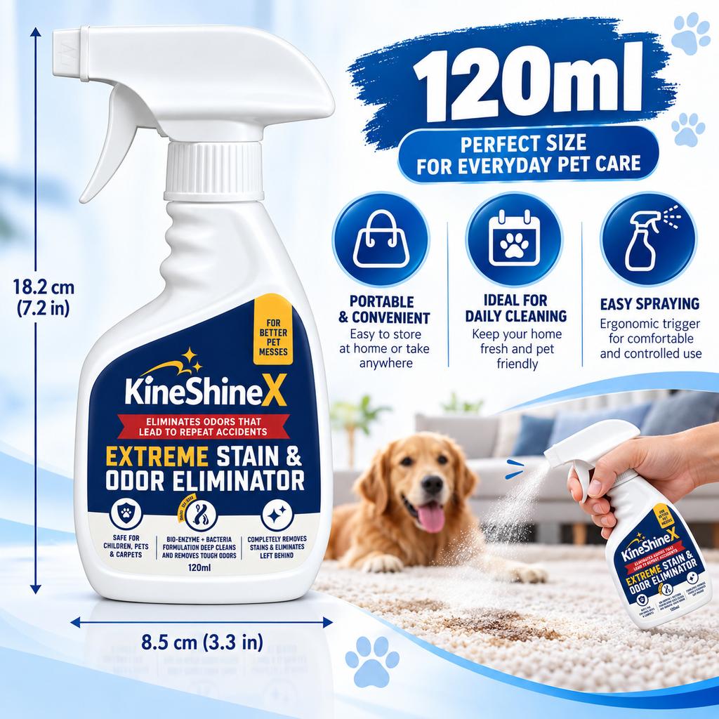 Pet Stain and Odor Eliminator Spray, Enzymatic Cleaner for Dog Cat Urine Accidents, Removes Tough Stains and Odors, for Carpets Furniture Pets