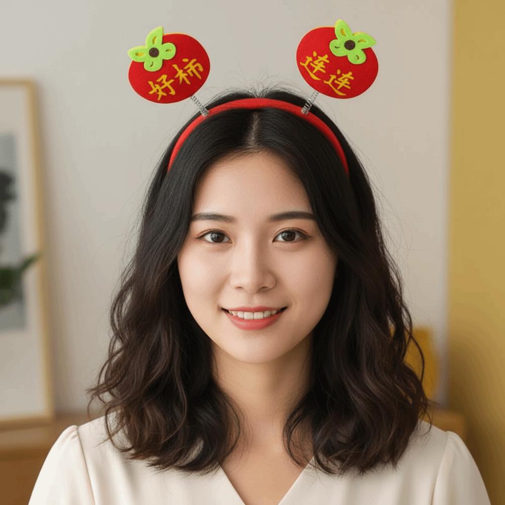 Cloth 2026 Happy New Year Headband New Year Decorative Christmas Headpiece Masquerade Party