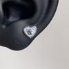 1pcs Quality Shiny Cross Zircon 316L Stainless Steel Ear Bone Nail Silver Earring for Women Cochlear Accessories