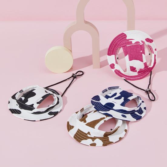 Шапка рыбака для домашних животных с отверстиями для ушей, пряжкой, регулировкой ушей, ветрозащитная, хлопковая, для занятий спортом на открытом воздухе, одевается, шляпа от солнца для собак, ежедневных словосочетаний