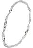 Gin No Wide Screw Chain Silver 925 17cm Simple Double Curb Chain [Shinjuku Kura] 3.1mm Bracelet, Approx. Long, Women's