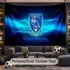 Wall Hanging Tapestry Custom NameSheffield Wednesday FC Pattern Personalized Printed Fabric Wall Decor