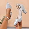 Fashion 2025 New Women Sandals Luxury Outdoor Shoes Platform Pointed Toe Shoes Women Elegant French Style Women High Heels Sandals