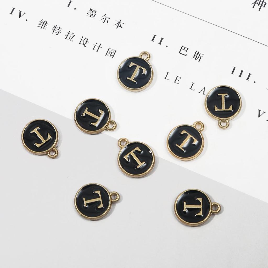 10 шт., металлическая эмаль, английские буквы, подвески, подвеска для самостоятельного изготовления ювелирных изделий, ожерелье, браслет, аксессуары