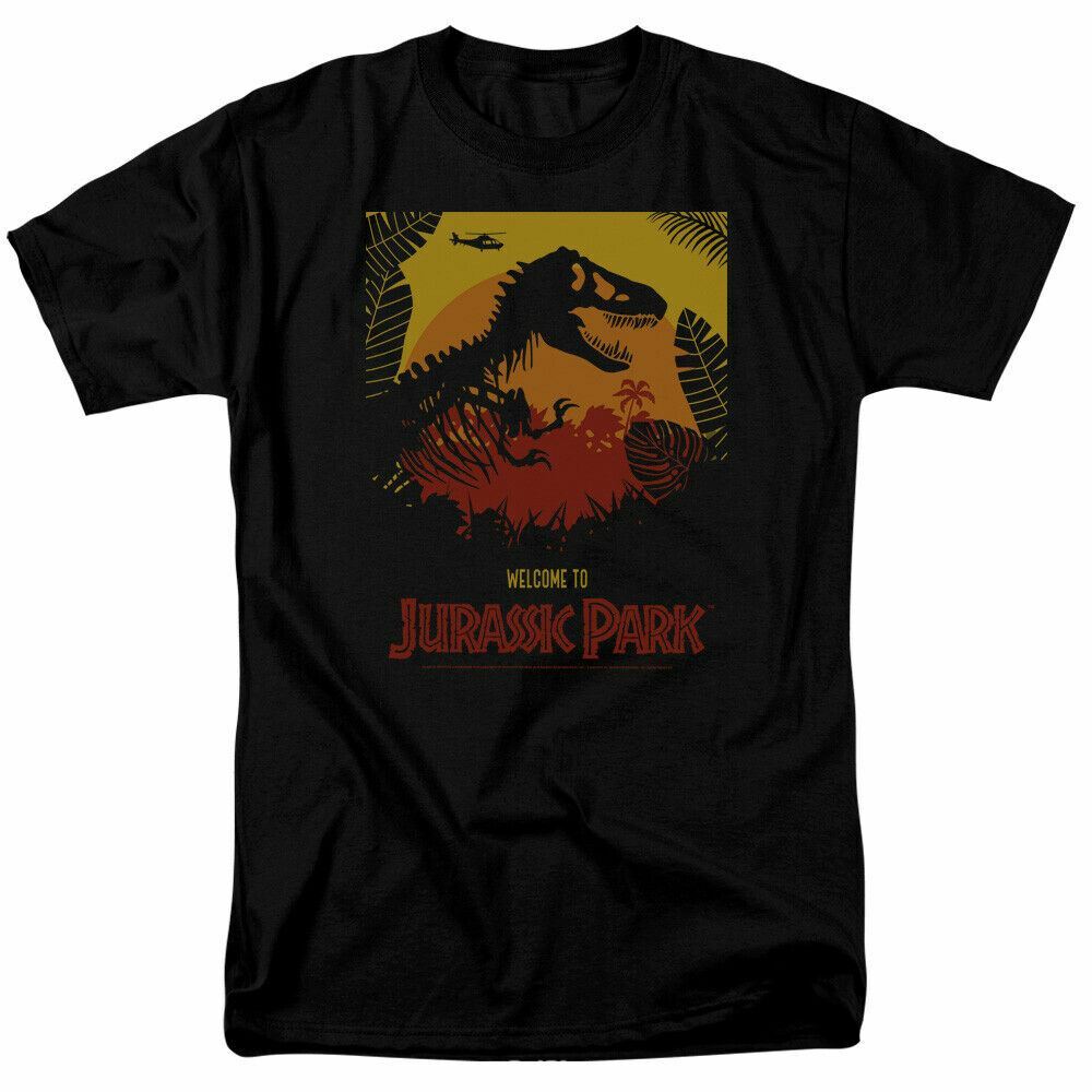 26 Jurassic Park Welcome to JP T Shirt Mens Licensed Dinosaur Movie Tee Black Unisex T-Shirt