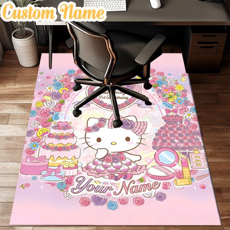Custom Name Melody's Sweet Adventure Rug Office Rug Chair Mat Non Slip Carpet Rugs for Bedrooms Dining Room Living Room Home Decor gifts