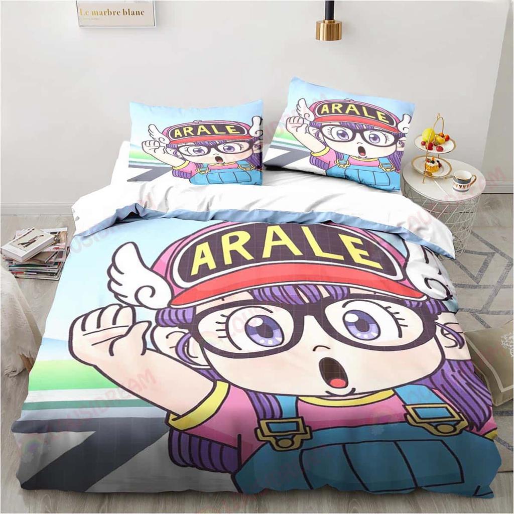 3D Мультяшный DR S-Slump Арале 2/3 шт. Комплект постельного белья Простынь Кинг Твин Дабл Детский комплект постельного белья Микрофибра Или Полиэстер Комплекты пододеяльников