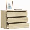 VidaXL Corner Chest of Drawers Sonoma Oak 80x41x58 Cm Engineered Wood, Chest of Drawers, File Cabinet, Drawer Cabinet, Cabinet 852854