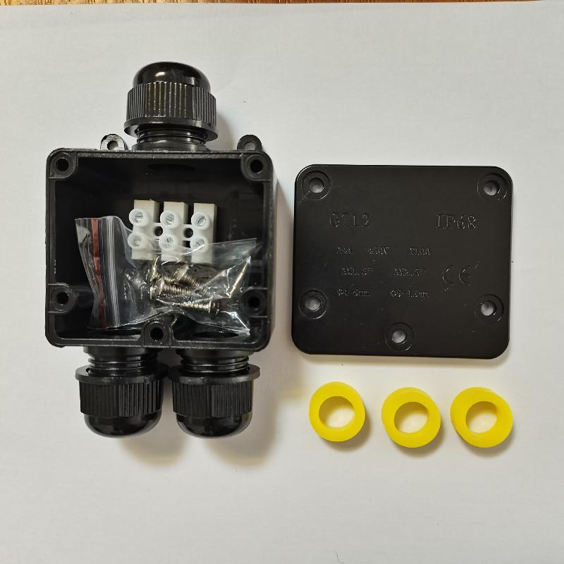 Ip68 3 Way Waterproof Junction Box Electrical Cable Wire Connectors 24A 450V External Electrical Junction Box