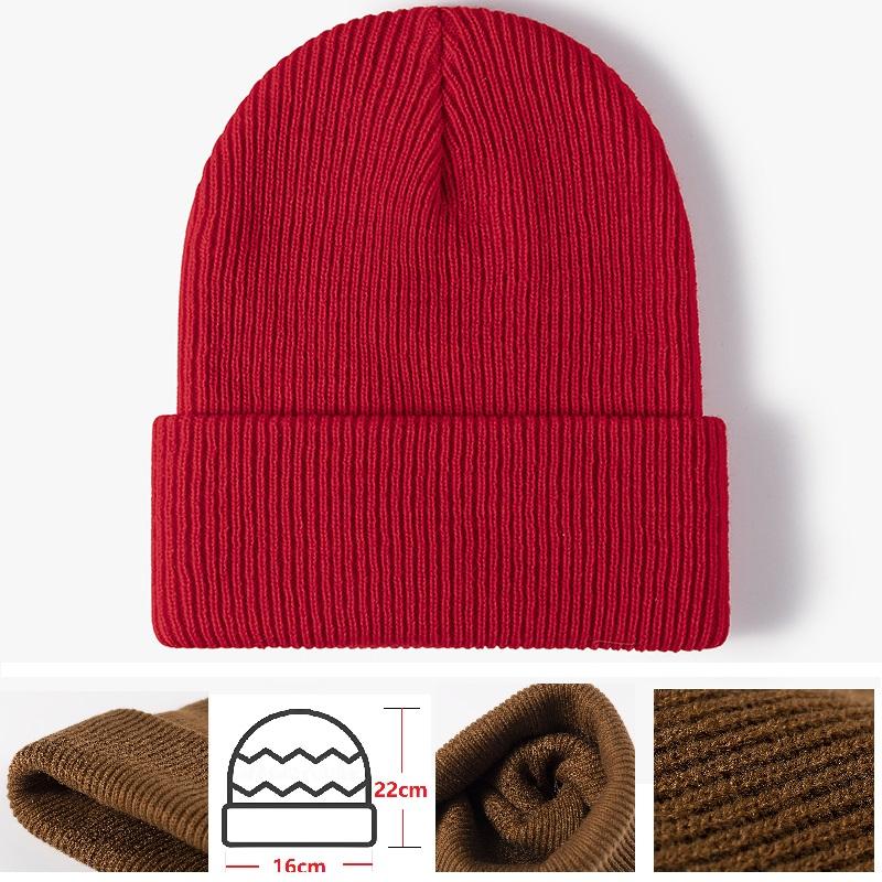Chunky Knit Beanie Hat for Men And Women Thick Warm Soft Stretchy Wool Acrylic Winter Cap for Girls