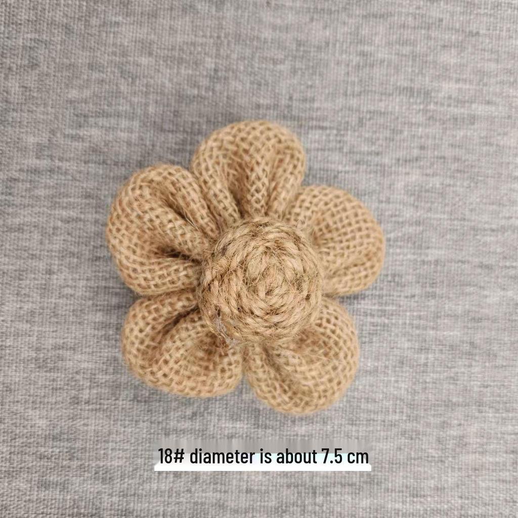 Льняная цветочная корзина ручной работы: 3D-украшение для шляпы в виде розового банта для поделок своими руками и в детском саду