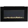 Electric Wall Fireplace, 1000W/2000W, LED Fire Effect, Remote Control, Stylish Look, with Heating Function