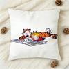 CCalvin and Hobbes Doublesided Printed Square Decorative Cushion Cover for Sofa Living Room Home Decor