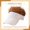 Baseball Cap Gift Visor Hat with Fake Hair for Sports Hiking Party Costume