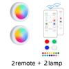 Цветные RGB-светильники под шкаф с дистанционным управлением, регулируемая яркость, ночник для гардероба, беспроводная светодиодная лампа на батарейках для кухни, спальни, шкафа
