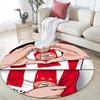 PSV Eindhoven pattern round rug,Carpet Rug for Living Room Bedroom Playroom ,Non-slip Floor Mat,Holiday Gifts and Birthday Gifts.