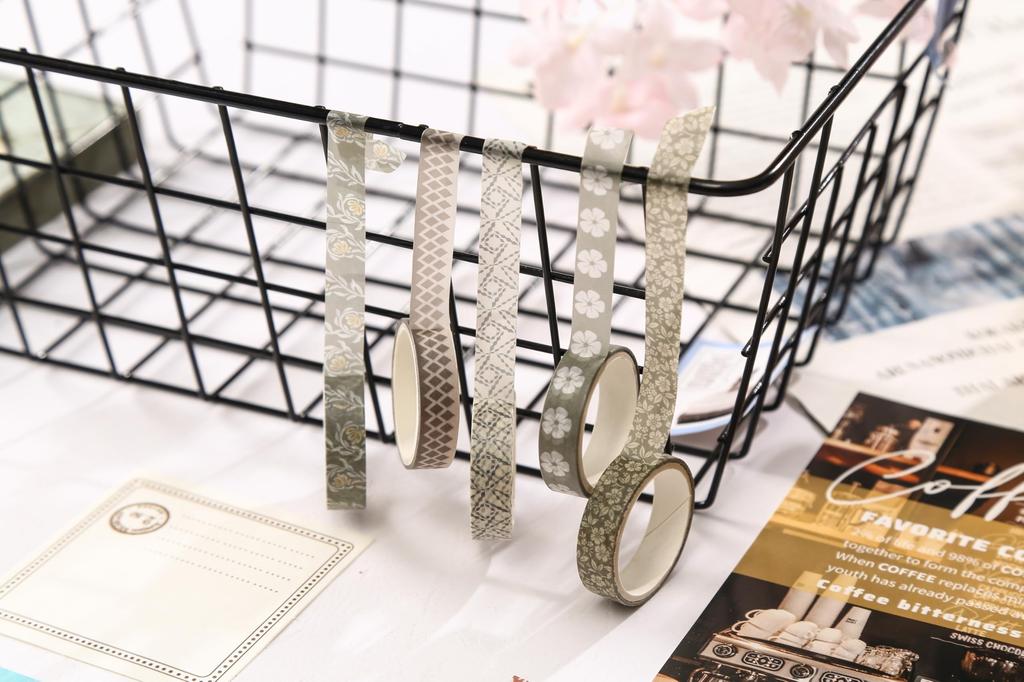 Коллекция маскировочной васи-ленты YUBX Basic с ретро-геометрическими тонкими полосками для DIY, подарков и декора подарков, напоминание о ленте, набор из 60 штук,